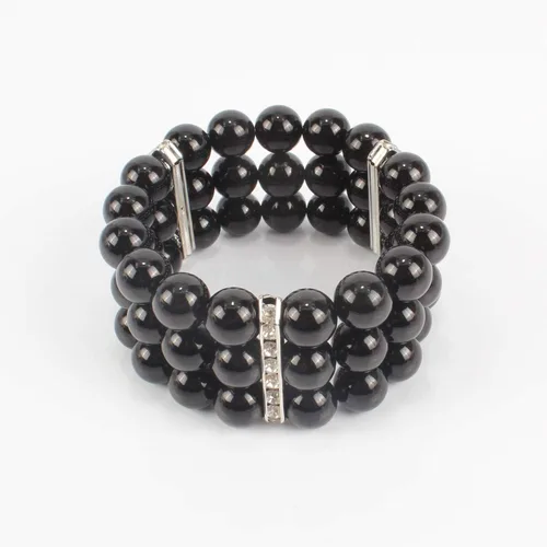 Vista 9 de KOSMOS-LI Collar de perlas de fantasía, con varias capas o líneas de perlas. Conjuntos de joyas de fantasía.