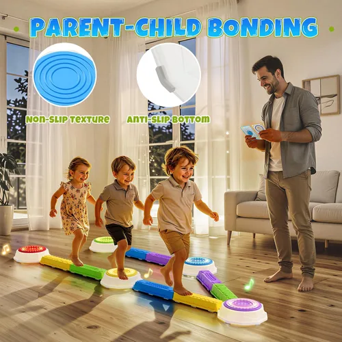 Vista 3 de Wee Wonders Piedras iluminadas y haz de equilibrio para niños, juguetes
