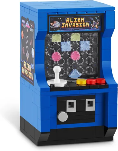 Vista 4 de ZURU MAX - Ladrillos de construcción retro prémium (máquina de arcade) juguete coleccionable de desembalaje