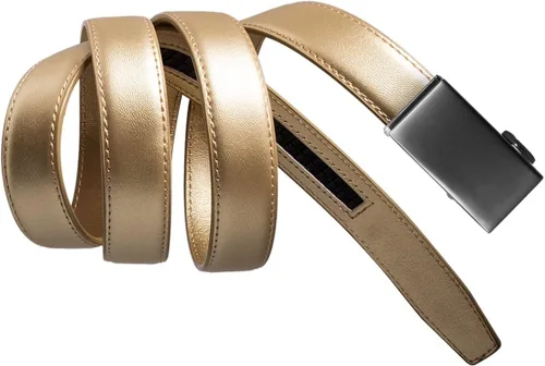 Vista 56 de Mission Belt Cinturón de trinquete de cuero para mujer, colección de cuero de 1.181 in oro/cuero negro