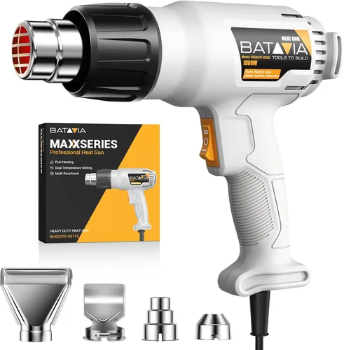 Vista 10 de BATAVIA - Pistola de aire caliente de calor rápido de 380 W con tecnología de calor uniforme y fusibles de doble protección, 2 temperaturas