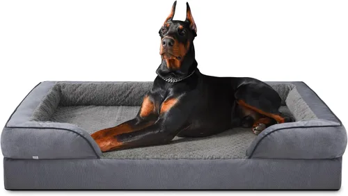 Vista 25 de INVENHO Sofá ortopédico de espuma para perros medianos con funda extraíble lavable, forro impermeable y parte inferior antideslizante