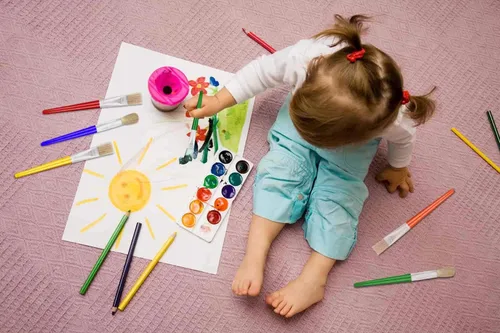 Vista 7 de 10 piezas de pinceles de pintura para niños, pinceles de pintura Anezus para niños pequeños, pinceles grandes y gruesos para niños pequeños