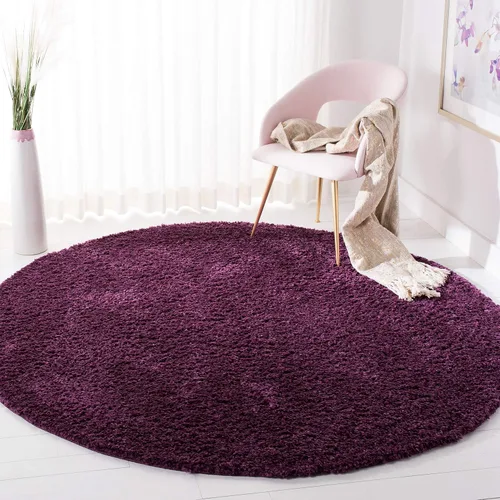 Vista 94 de SAFAVIEH Colección August Shag - Alfombra de área de 6 x 9 pies, color lila, diseño sólido, no desprende pelusa y de fácil cuidado, grosor de 1.2