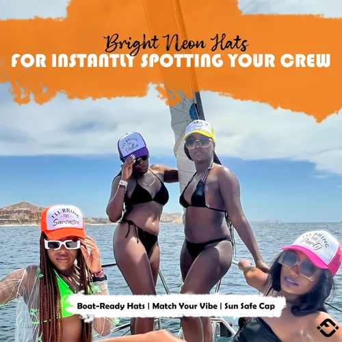 Vista 9 de Funky Junque Sombreros divertidos de camionero para mujer humor adulto para despedidas de soltera y viajes de niñas, grupos 3-25, sombrero de malla
