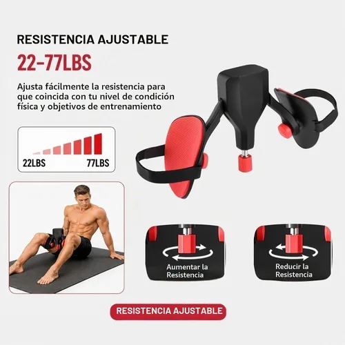 Vista 4 de Thigh Trainer Master, 22-77lbs Adjustable Inner Thigh Exerciser for Pelvic Floor Strengthening, Kegel Exercise Equipment for Women and Men, Leg
