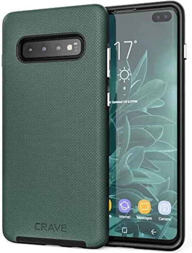 Vista 7 de Crave Funda Dual Guard Galaxy S10+ (6.4"), protección a prueba de golpes, color baya