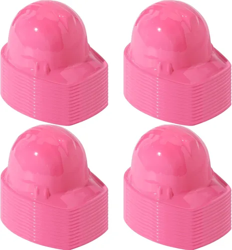 Vista 12 de Sumind Paquete de 48 sombreros de fiesta de construcción para niños, casco de plástico para trabajadores, juguete a granel para niños de 3 a 8 años