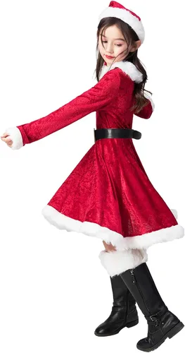 Vista 3 de Traje de Navidad de Mrs. Santa, disfraz de cosplay de Halloween para fiesta
