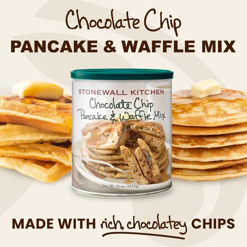 Vista 3 de Stonewall Kitchen Mezcla de panqueques y waffles con chispas de chocolate, 16 onzas