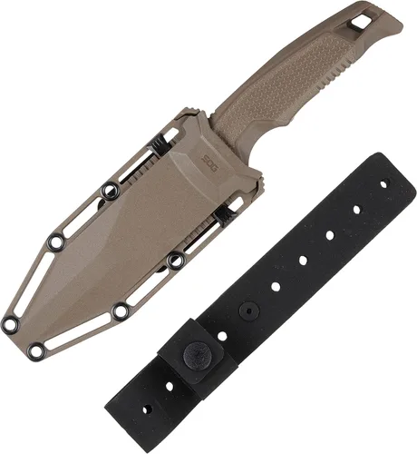 Vista 6 de SOG Recondo FX Partially Serrated Fixed-Blade Tactical Duty Knife Full-Tang CRYO 440C Stainless Steel Blade Rubberized Grip