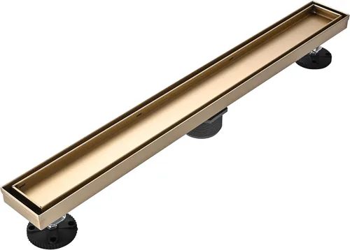 Vista 12 de AVSIILE Desagüe Lineal para Piso de Ducha, Oro Cepillado 12 Pulgadas Acero Inoxidable 304 Kit de Desagües de Baño, Desagüe de Zanja Rectangular
