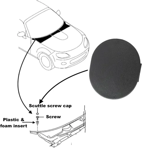 Vista 3 de XUKEY 2 fundas de goma para rejilla de parabrisas con orificio de tornillo, compatibles con Mazda Miata MX5 Millenia MPV Protege Miata RX7 3 Ford