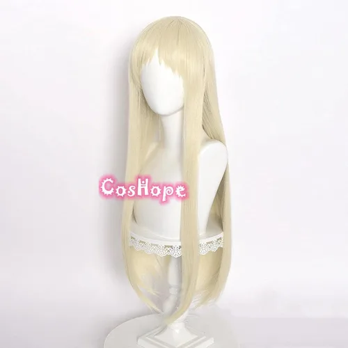 Vista 4 de SEIZIS Yomotsuki Runa Cosplay Kakegurui Compulsive Gambler Cosplay Blond Wig Cosplay Anime Wigs Heat Resistant Synthetic Wigs Halloween Coser Wig