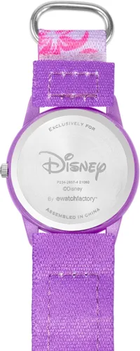 Vista 3 de Disney Minnie Mouse - Reloj analógico de cuarzo con correa de nailon para niños, Púrpura, Moderno