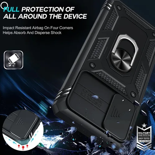 Vista 7 de LeYi Funda compatible con Samsung Galaxy S20 FE 5G: [No compatible con S20] Galaxy S20 FE con funda deslizante para cámara + [2 paquetes] protector