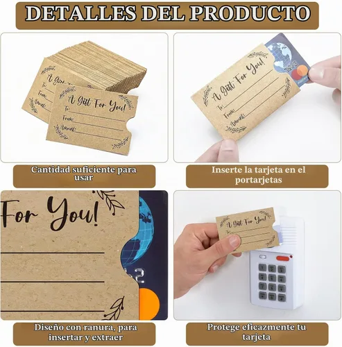 Vista 3 de Teling 800 unidades de sobres para tarjetas de regalo, tamaño de tarjeta