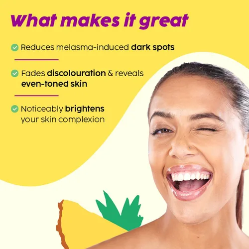 Vista 4 de Sheltr Suero facial rocío con despigmentación de piña alfa arbutina y alfa para la pigmentación y eliminación de manchas oscuras unisex con 10%