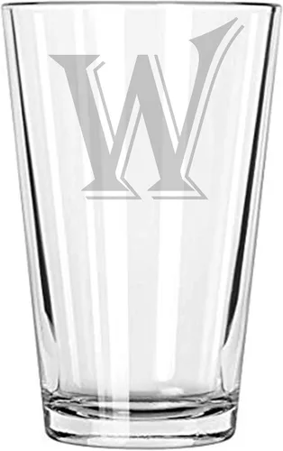 Vista 21 de Vaso de cerveza 16 oz pinta Monograma (B)