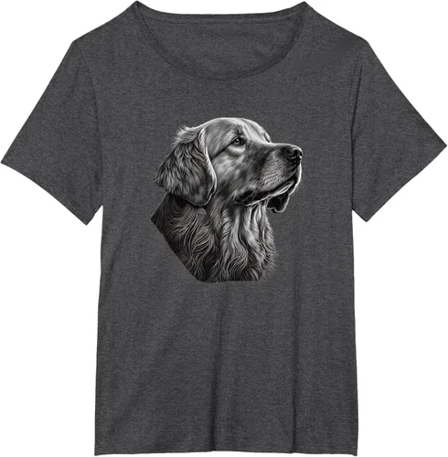 Vista 23 de Camiseta divertida Golden Retriever, Negro