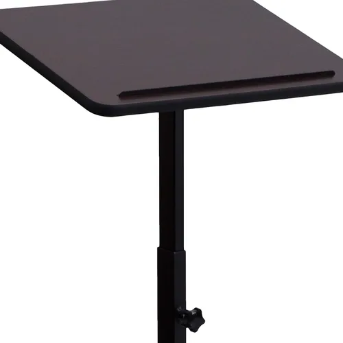 Vista 5 de Flash Furniture Mysta - Atril de metal de altura ajustable con superficie laminada fundida térmica
