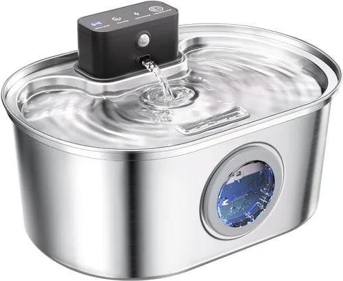 Vista 6 de Fuente de agua para gatos con bomba - Bomba de repuesto ultra silenciosa para fuente de agua inalámbrica de 3.2L/1.08 galones para dispensador