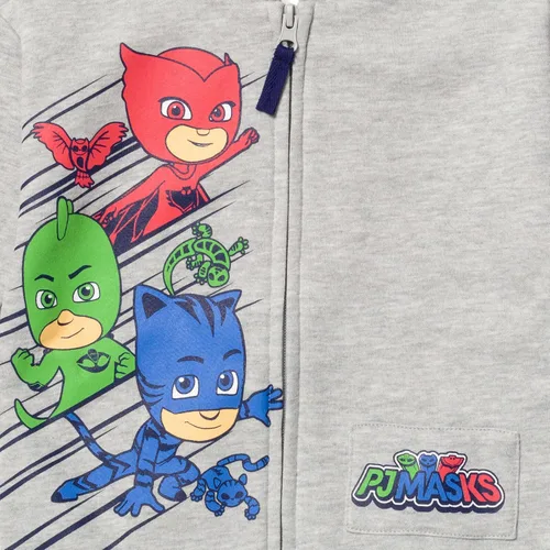 Vista 2 de PJ Masks Gekko Owlette Catboy Fleece Zip Up Hoodie with Singing Sound Chip Toddler to Big Kid