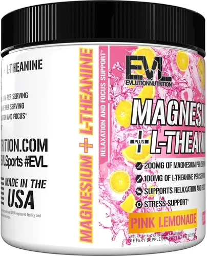 Vista 7 de Evlution Nutrition Magnesio + L-teanina – Relajación natural y apoyo de enfoque – 200 mg de magnesio + 100 mg de L-teanina – Vegano y sin OMG