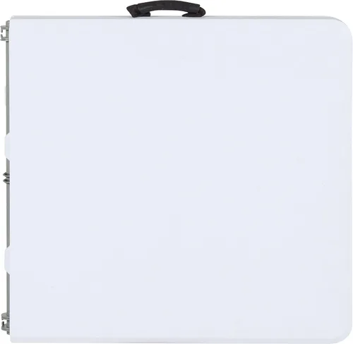 Vista 4 de Flash Furniture Kathryn - Mesa plegable de plástico blanco granito ajustable de 4 pies de altura ajustable
