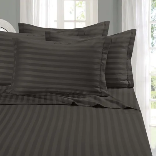 Vista 10 de Elegant Comfort - Juego de sábanas de 4 piezas, microfibra de 1500 hilos de calidad egipcia de lujo resistente a las arrugas, rayas estilo damasco
