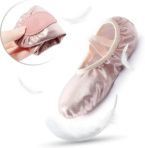 Vista 4 de Phineein Zapatos de ballet para niñas para practicar ballet para bailar