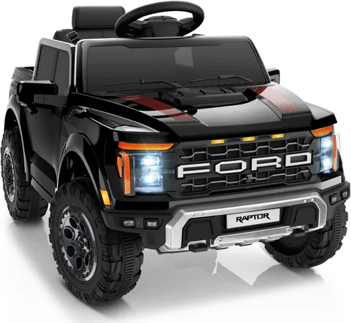 Vista 10 de First Ride On Ford F-150 Raptor - Camión infantil de 12 V, color blanco