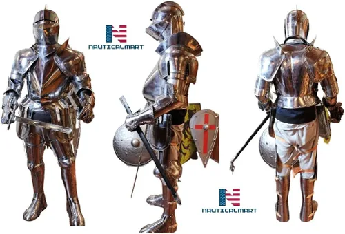 Vista 9 de NauticalMart Disfraz de caballero medieval de armadura - LARP Wearable Auténtico