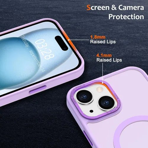Vista 506 de Anuck - Funda magnética para iPhone 11 compatible con MagSafe, carcasa trasera mate translúcida dura, borde de TPU, delgada, resistente a impactos