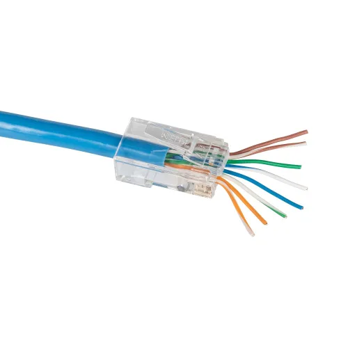Vista 11 de Klein Tools 80085 VDV Kit de prueba de cables LAN y alambre para enchufes de datos modulares Klein Pass-THU RJ45, 6 piezas
