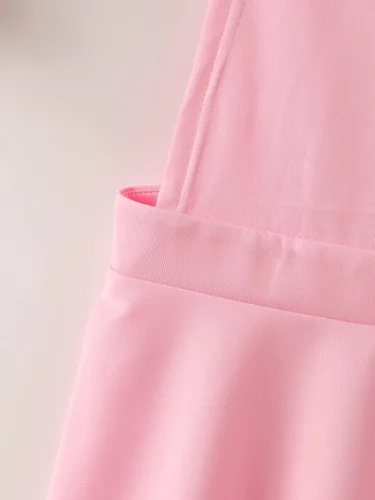 Vista 4 de YOINS - Minifaldas overol femeninas con tirantes ajustables, plisadas