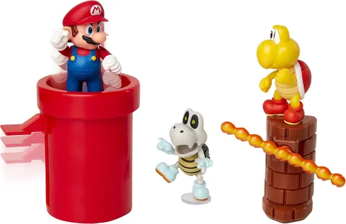 Vista 2 de Nintendo Super Mario Dungeon 2.5" Figura Multipack Diorama Set con Accesorios