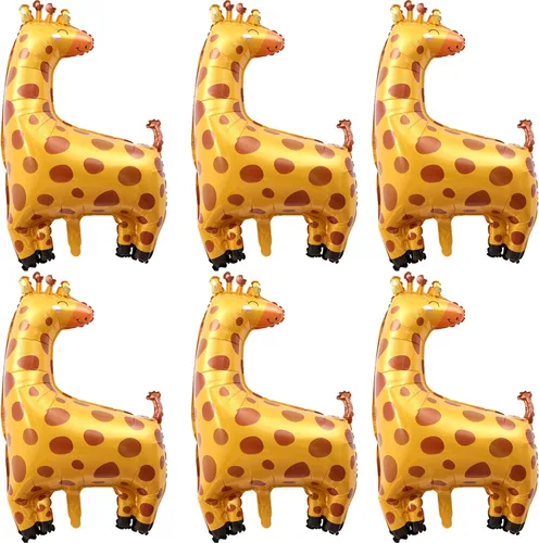 Vista 11 de Globos de abeja, 6 piezas de globos de aluminio con forma de helio para fiesta de animales de dibujos animados para selva safari temática telón