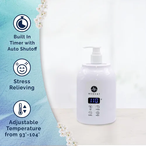 Vista 4 de Calentador de gel con pantalla digital, temporizador integrado, calentador para crema de masaje, loción y aceites, temperatura ajustable