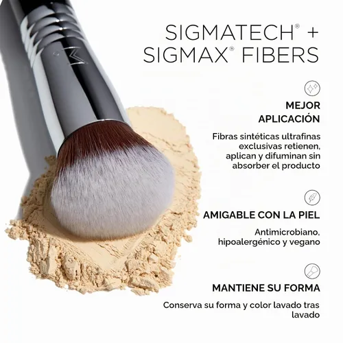 Vista 6 de Sigma Beauty F85 - Brocha Kabuki de Aerógrafo (Brocha Kabuki Redonda F82)