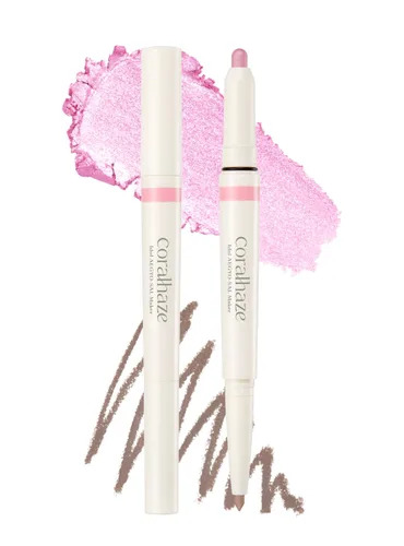 Vista 11 de CORALHAZE Idol AEGYO-SAL Maker 01 Champagne Beige, resaltador 2 en 1 para debajo de los ojos y delineador de contorno para ojos brillantes