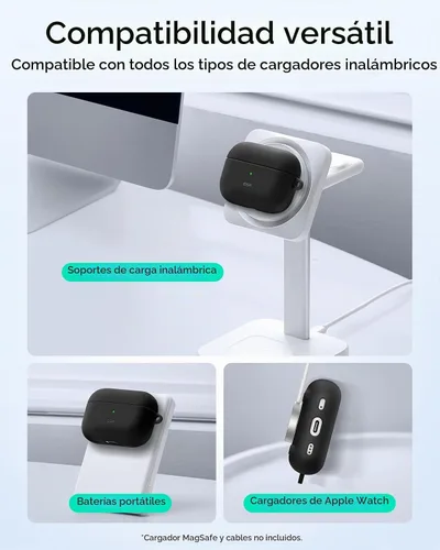 Vista 7 de ESR Funda para AirPods Pro 2, Compatible con Funda de Airpods Pro de 2ª Generación (2023/2022/2019), Compatible con MagSafe, Bloqueo Magnético