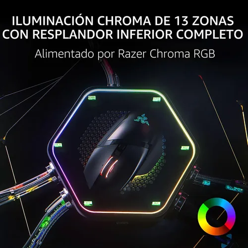 Vista 6 de Razer Basilisk V3 Pro 35K Mouse inalámbrico para juegos: rueda de inclinación HyperScroll - Sensor óptico de 35K DPI Gen 2-13 Controles Negro