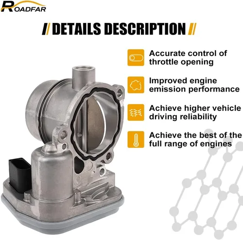 Vista 3 de ROADFAR Cuerpo del acelerador eléctrico 11717804384 11717791481 para 2009-2011 para BMW 335d 2009-2013 para BMW X5 Automotive Cuerpo