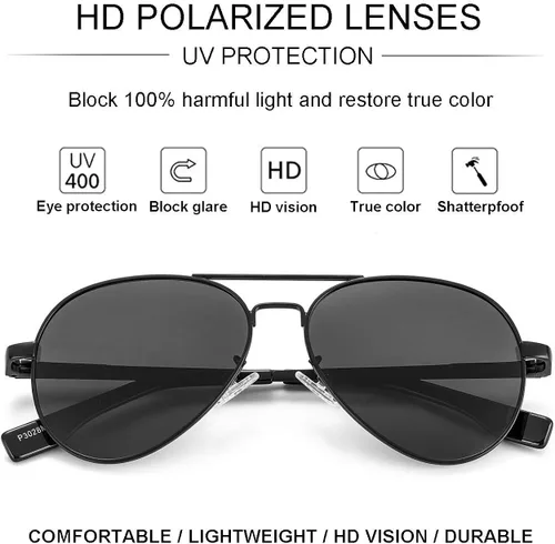 Vista 4 de Gleyemor Gafas de sol de aviador pequeñas para mujeres y hombres marco pequeño de 2047in polarizadas aviadores para cara pequeña