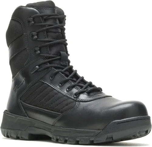 Vista 2 de Bates Botas tácticas deportivas 2 altas con cremallera compuesta para hombre, botas militares y tácticas, Negro