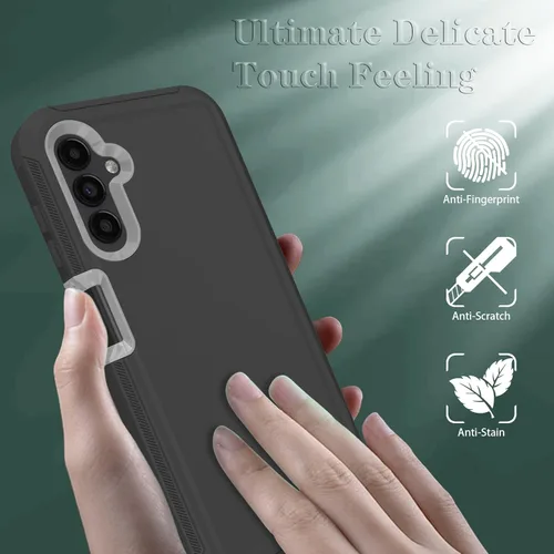 Vista 5 de ONOLA Funda compatible con Samsung Galaxy A14 5G con protector de pantalla HD, resistente a los golpes y a las caídas, funda de 3 capas para Samsung