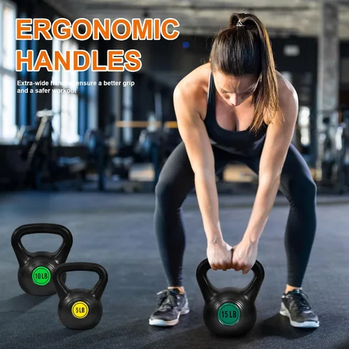 Vista 5 de Fitvids Juego de pesas rusas para entrenamiento de fuerza, pesas rusas