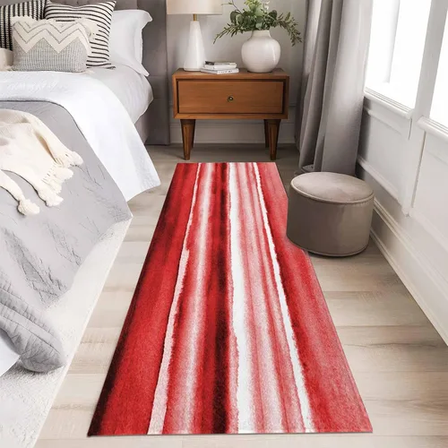 Vista 34 de 2x3 Area Rugs, Blue Stripes Non Slip Area Rugs for Living Room, Bedroom, Barhroom, Entryway, Watercolor Retro Ombre Abstract Tie Dye Art Soft