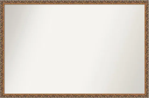Vista 29 de Amanti Art Espejo de baño de bronce para sobre fregadero, 29 x 19 pulgadas, espejo rectangular de bronce antiguo, marco de madera tradicional